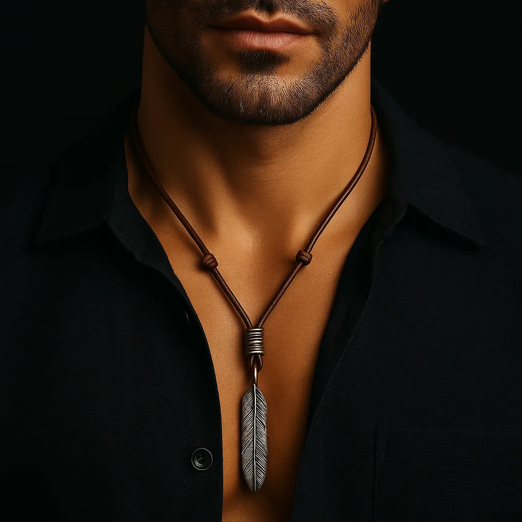 Men Leather Necklace