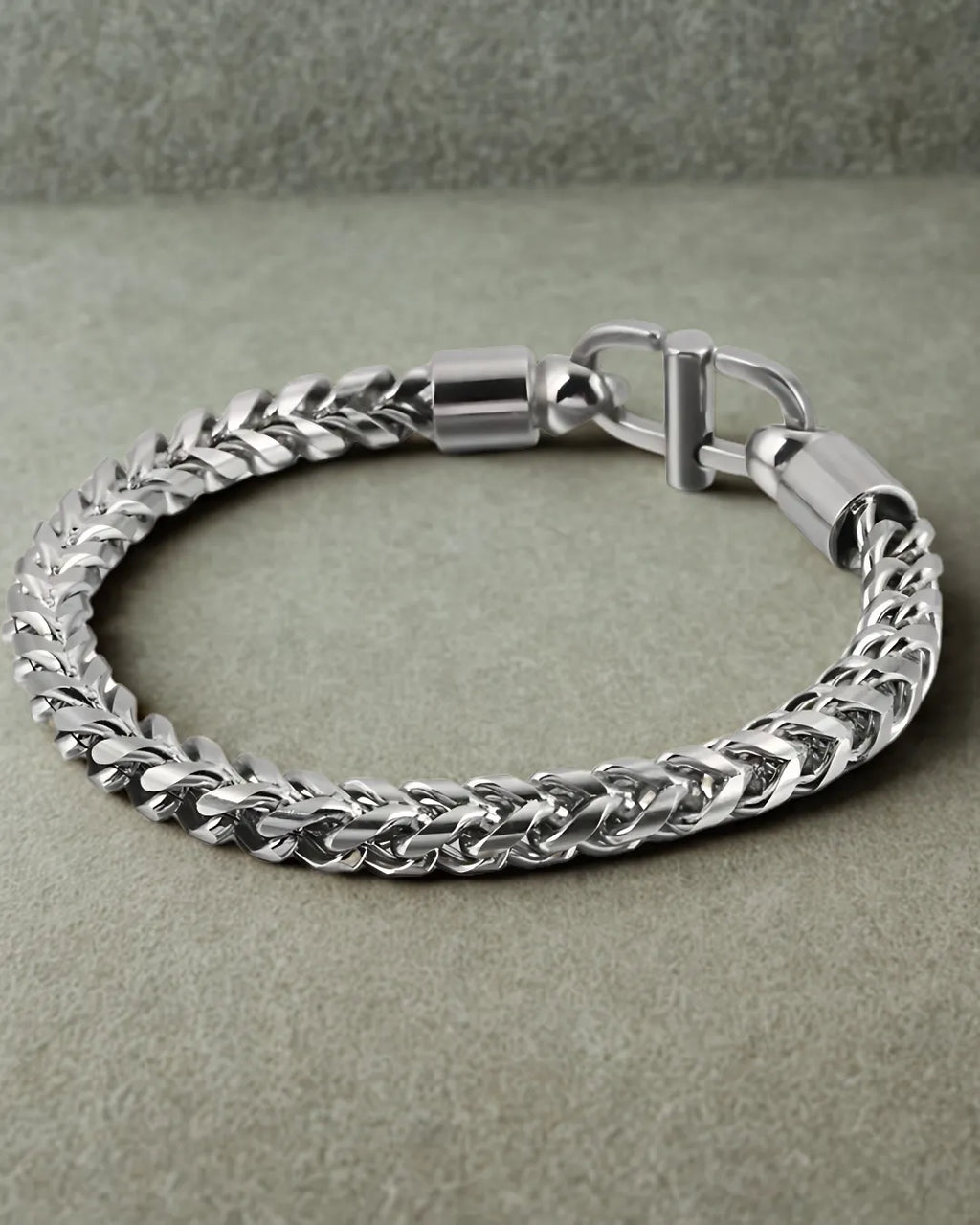 Minimalistic Solid Color Titanium Steel Plating Chain Men's Bracelets