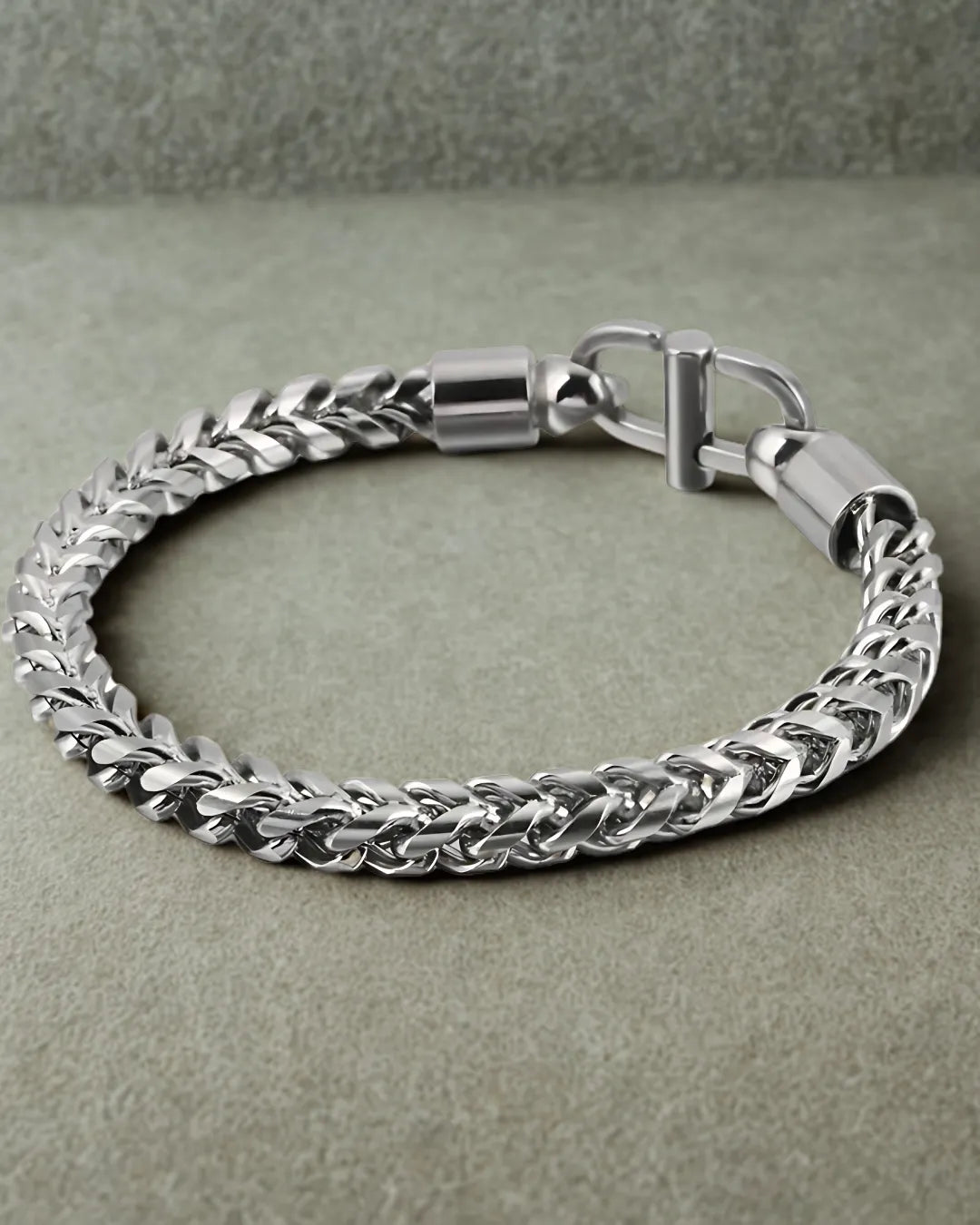 Minimalistic Solid Color Titanium Steel Plating Chain Men's Bracelets