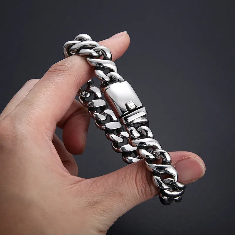 Bold Cuban Link Stainless Steel Bracelet – 14mm, 87g