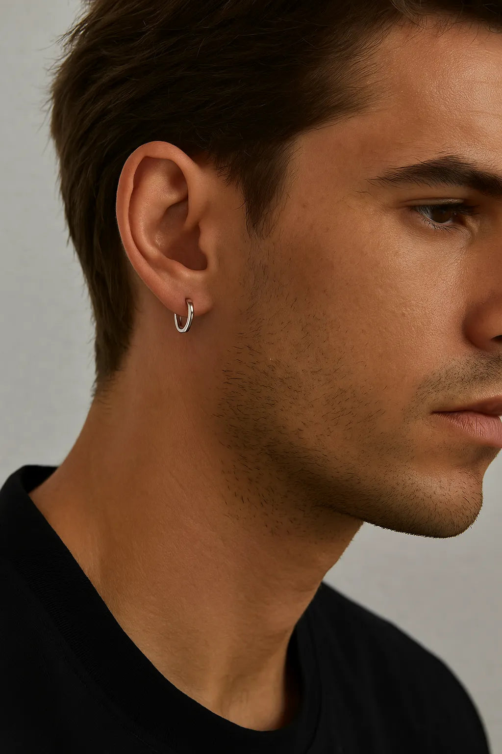 925 Sterling Silver Hoop Earrings – Minimal Thin Design (2.4 x 15mm)