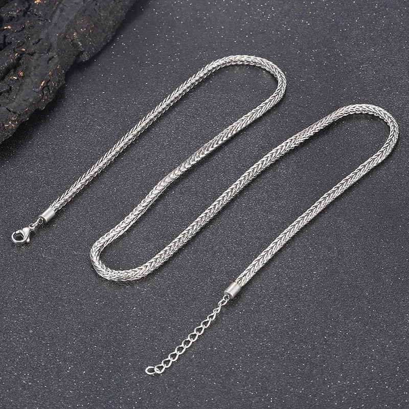 Punk Titanium Steel Chain Necklace – Men's Sweater Chain
