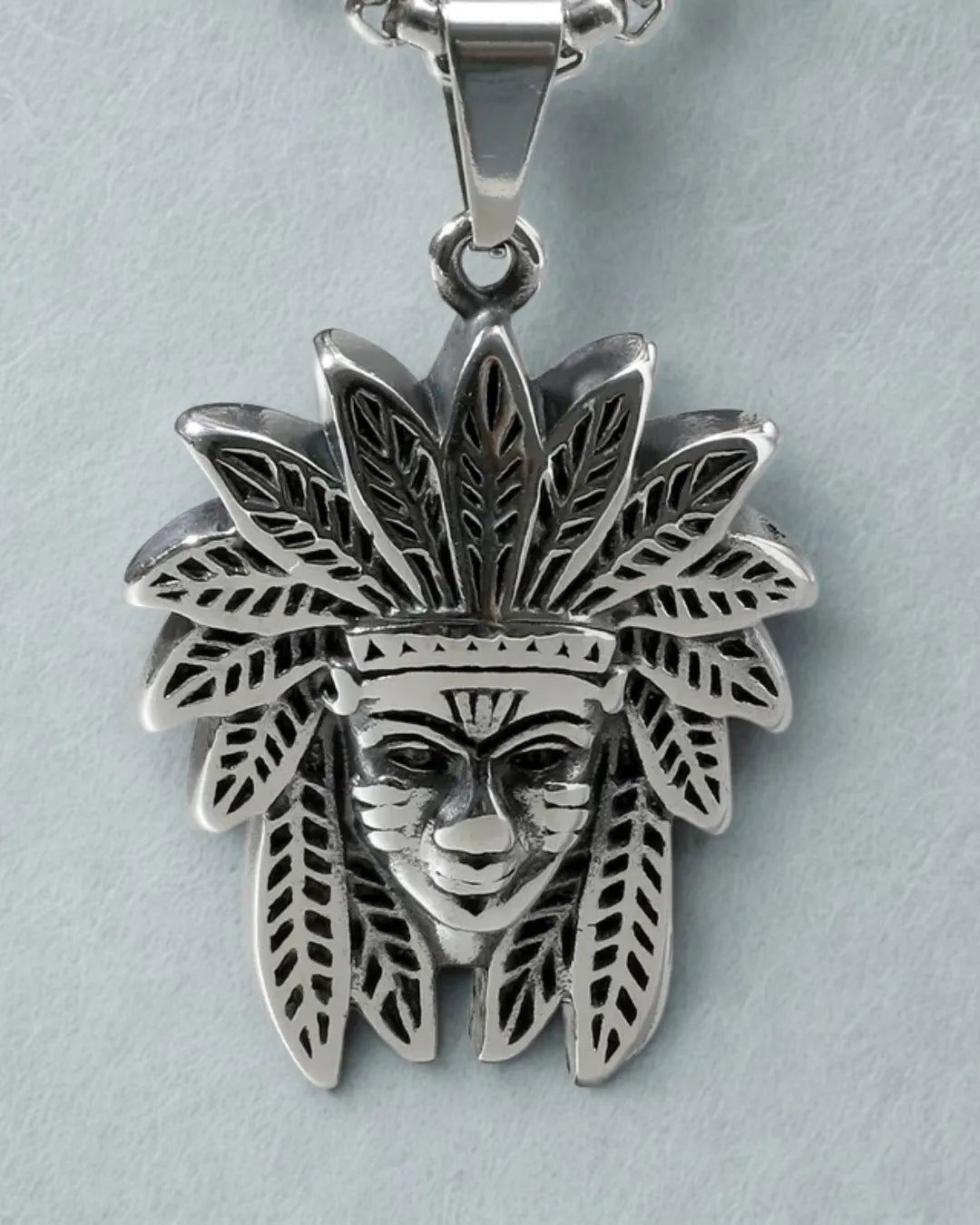 Tribal Warrior Pendant Necklace – Titanium Steel Bold Statement for Men