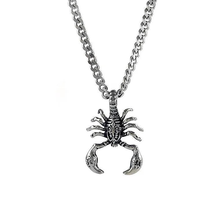 Scorpion Pendant Necklace – Titanium Steel Chain for Men