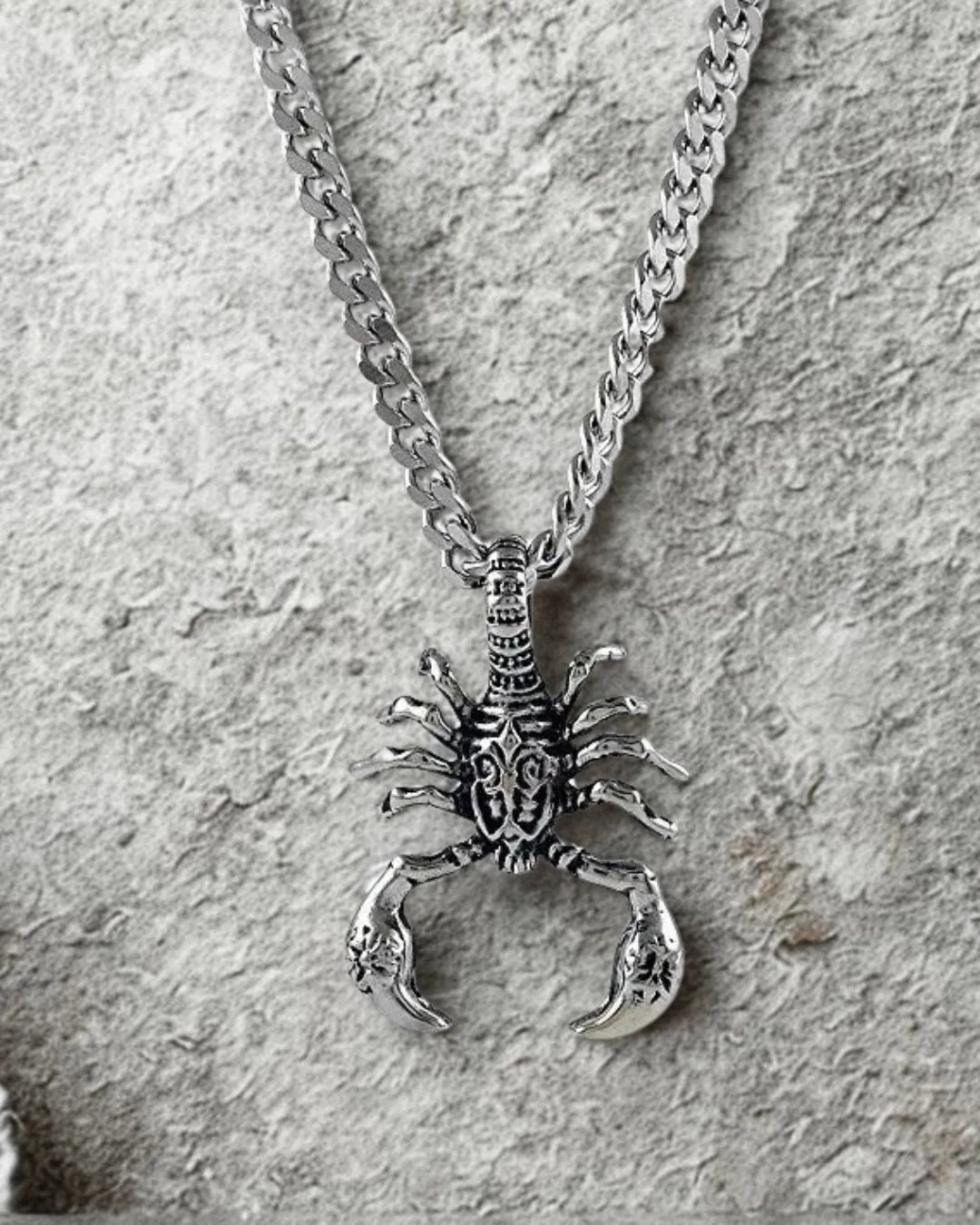 Scorpion Pendant Necklace – Titanium Steel Chain for Men