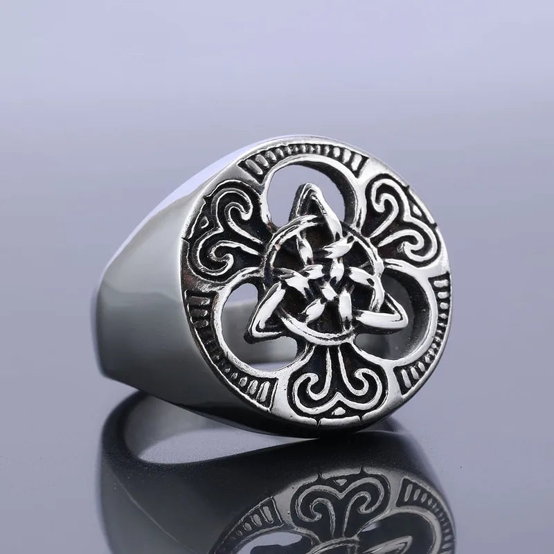 Retro U-Shape Celtic Cross 304 Stainless Steel Unisex Ring