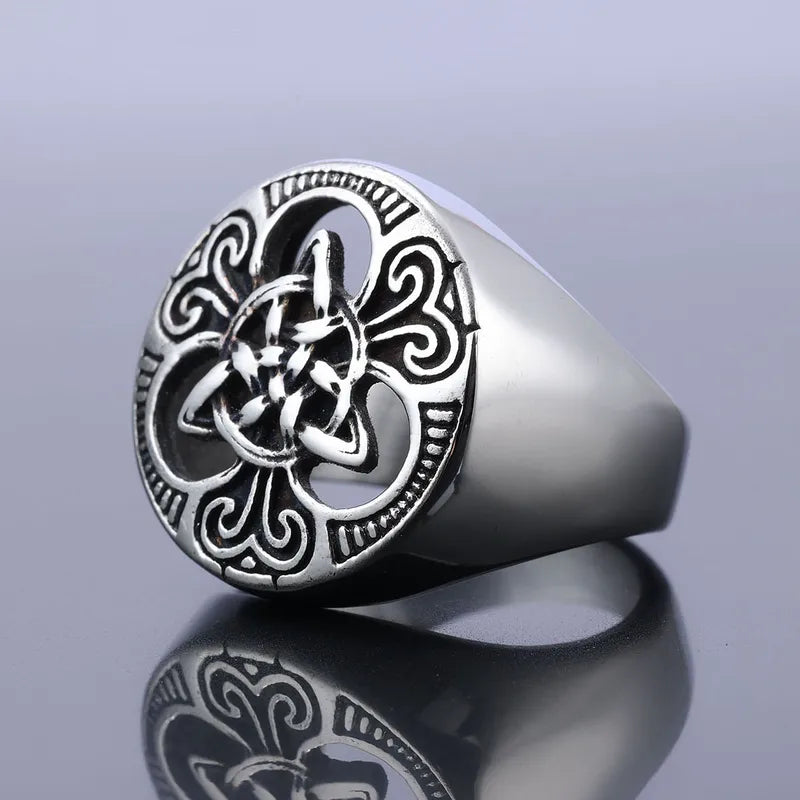 Retro U-Shape Celtic Cross 304 Stainless Steel Unisex Ring