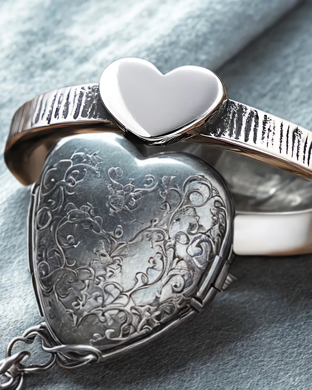 Minimalist Heart Charm Ring – Vintage-Style 316 Stainless Steel Ring