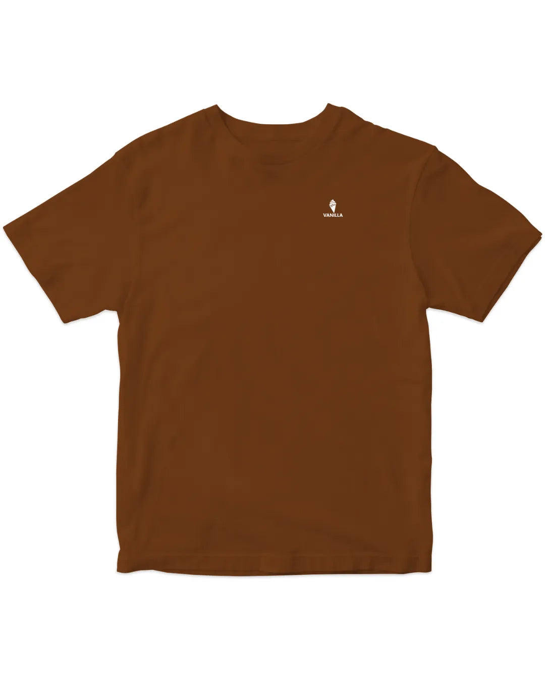Vanilla Rust Brown Tailored Fit T-Shirt  For Men – 240 GSM Pure Cotton